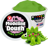 Hygloss Play Modeling Dough for Kids, Lime Green, 1lb, Unscented