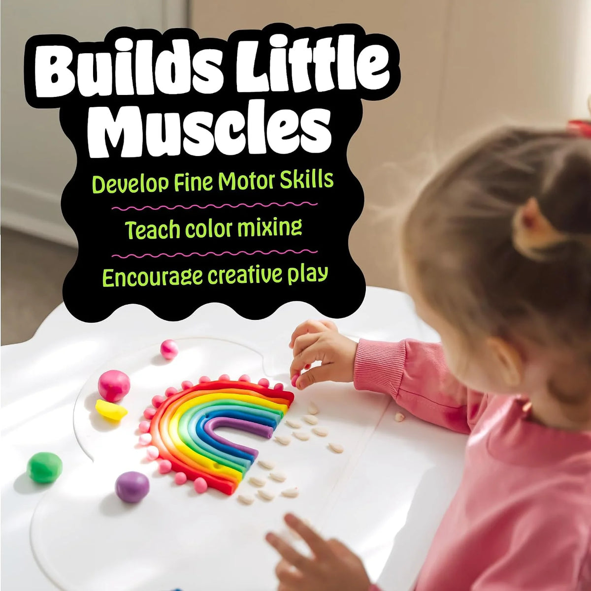 Hygloss Play Modeling Dough for Kids, Lime Green, 1lb, Unscented