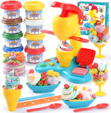 Farm Animals Color Dough Toys for Kids Ages 2-4-8, Big Red Barn Farm Playset with Animal Figures Clay Dough Modeling Tools, Art Crafts Toddler Learning Toy, Ideal Christmas Birthday Gifts